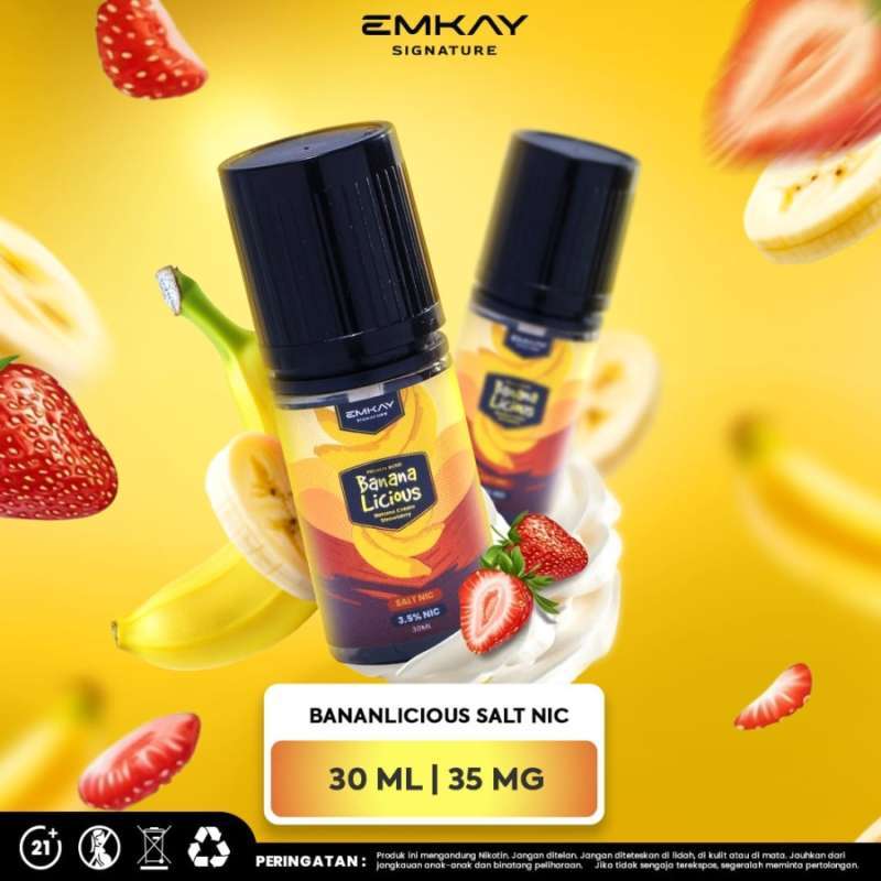 Bananalicious Salt Nic 30ML by Emkay Brewer - Premium Liquid Salt Nic  Banana Licious