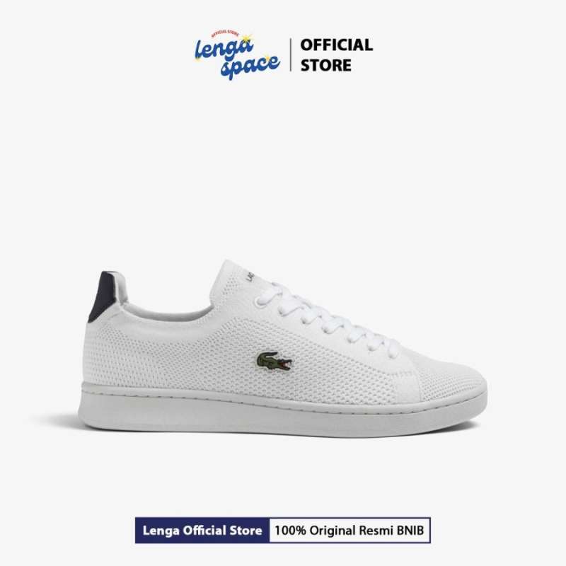 Jual Sepatu Sneakers Pria Lacoste Carnaby Piquee White/navy