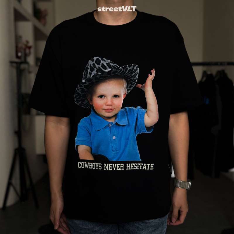 Jual Adlv Cowboy Lettering Baby Face Short Sleeve T-shirt