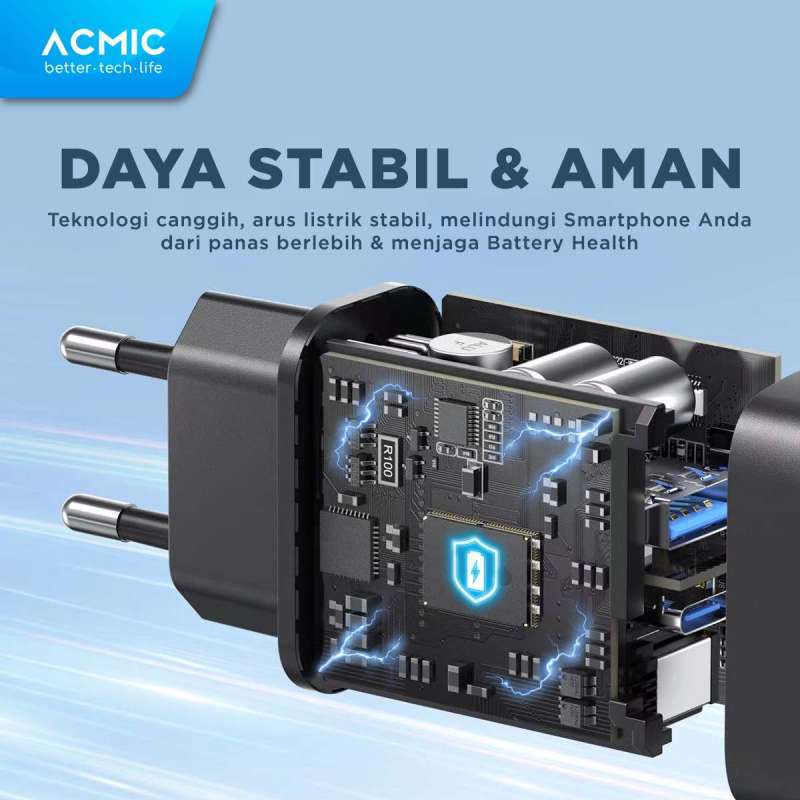 Promo Acmic Cpd20pro 20W Dual Port USB Type C USB Qc Kepala