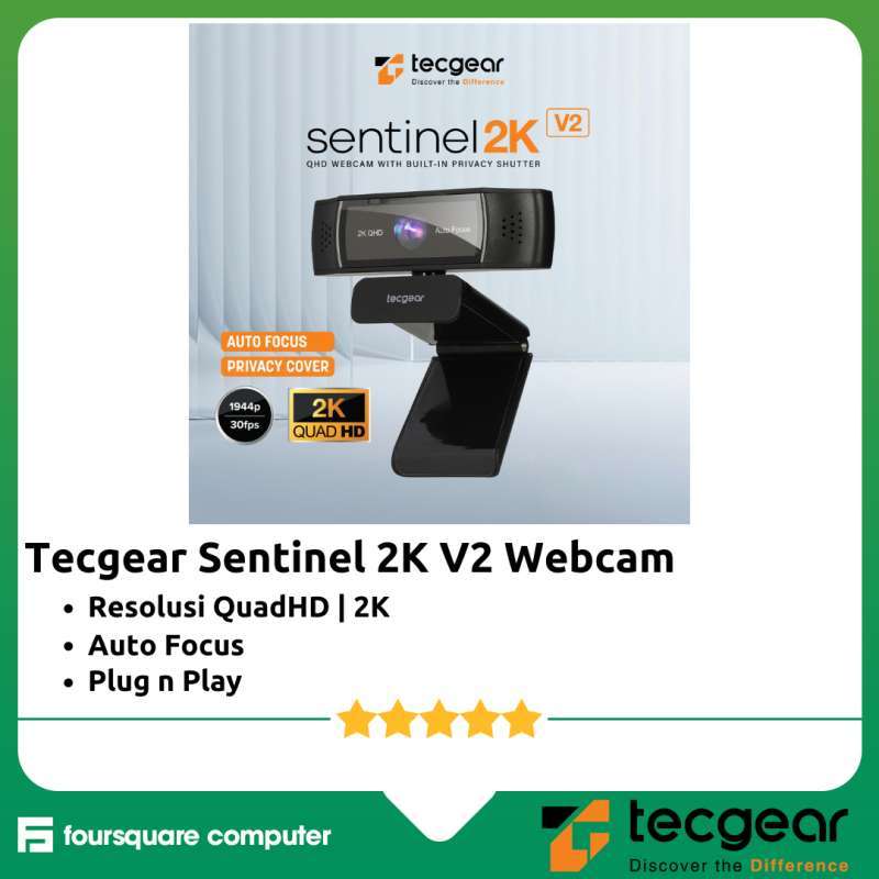 Jual Tecgear Sentinel 2k V2 Webcam Original Garansi Tahun Di