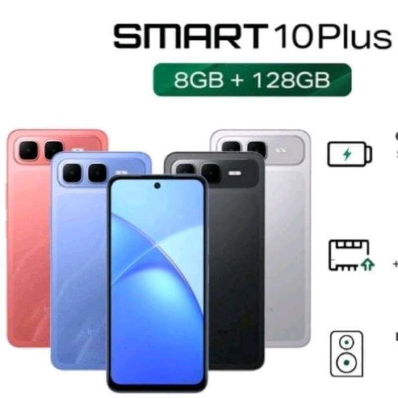 Jual Infinix Smart 10 Plus RAM 8 + 8/128 GB Garansi Resmi Original