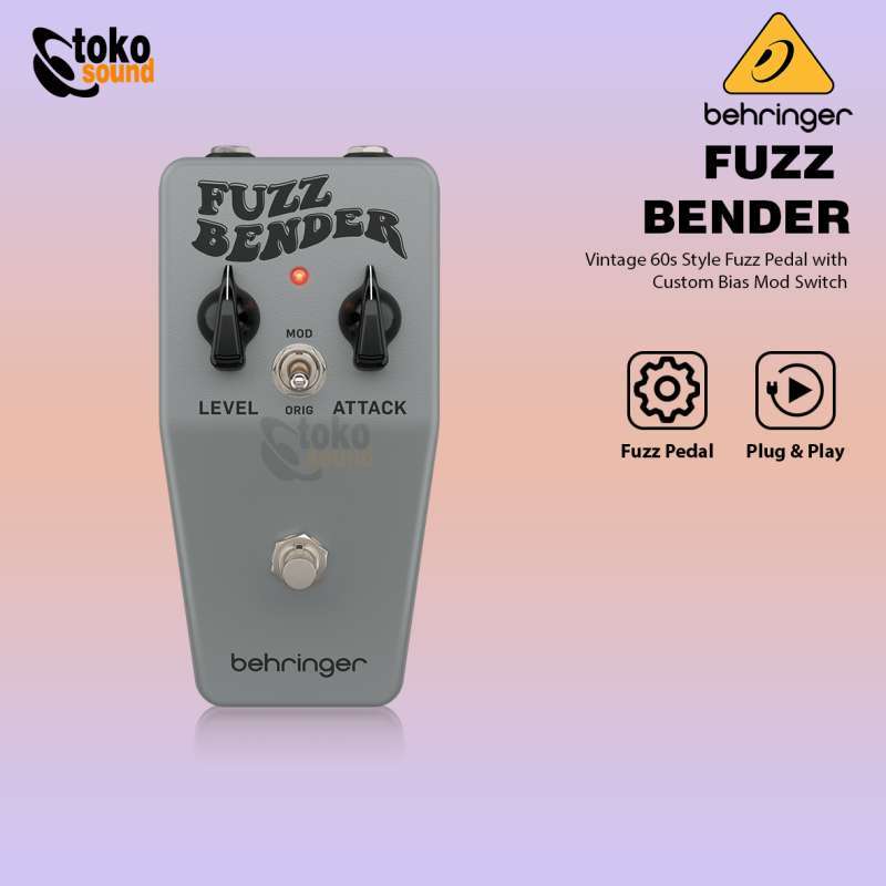 Jual Behringer Fuzz Bender Fuzz Guitar Pedal With Analog Circuitry