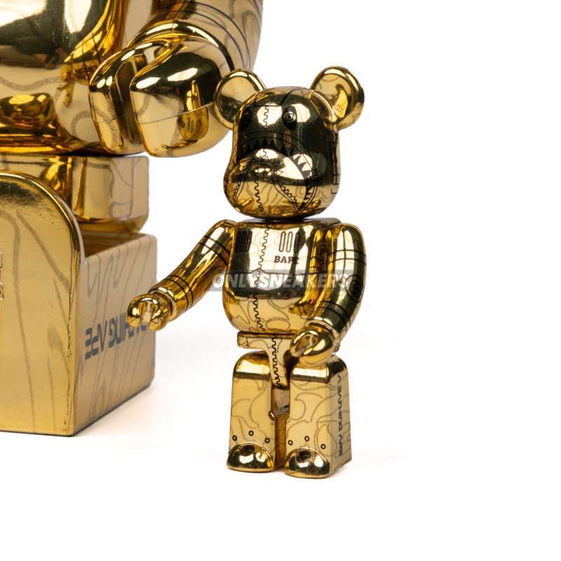 Jual Bearbrick X Bape X Hajime Sorayama Camo Shark Gold 100% & 400 Jual Bearbrick X Bape X Hajime Sorayama Camo Shark Gold 100% & 400