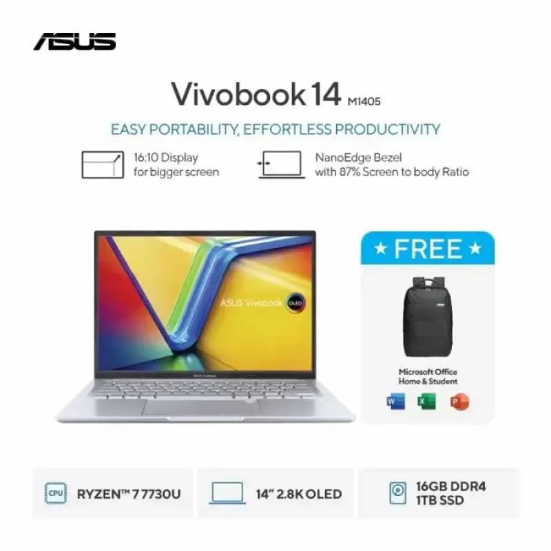 Jual Laptop Asus Vivobook 14 M1405ya-oleds713m Amd R7 Ryzen