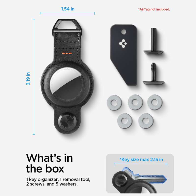 Case Apple AirTag Spigen Valentinus Pro Leather Key Holder Chain Ring  Gantungan Kunci - Main Image