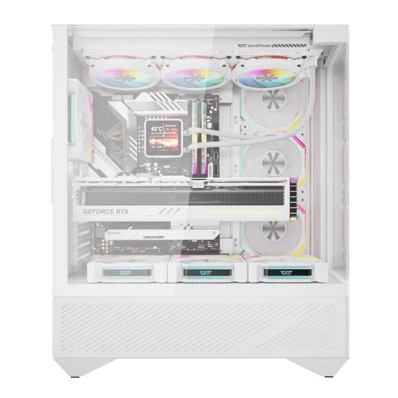 Promo Darkflash Dy460 Atx Pc Casing [termasuk 4 Fan Argb] / Casing Pc ...