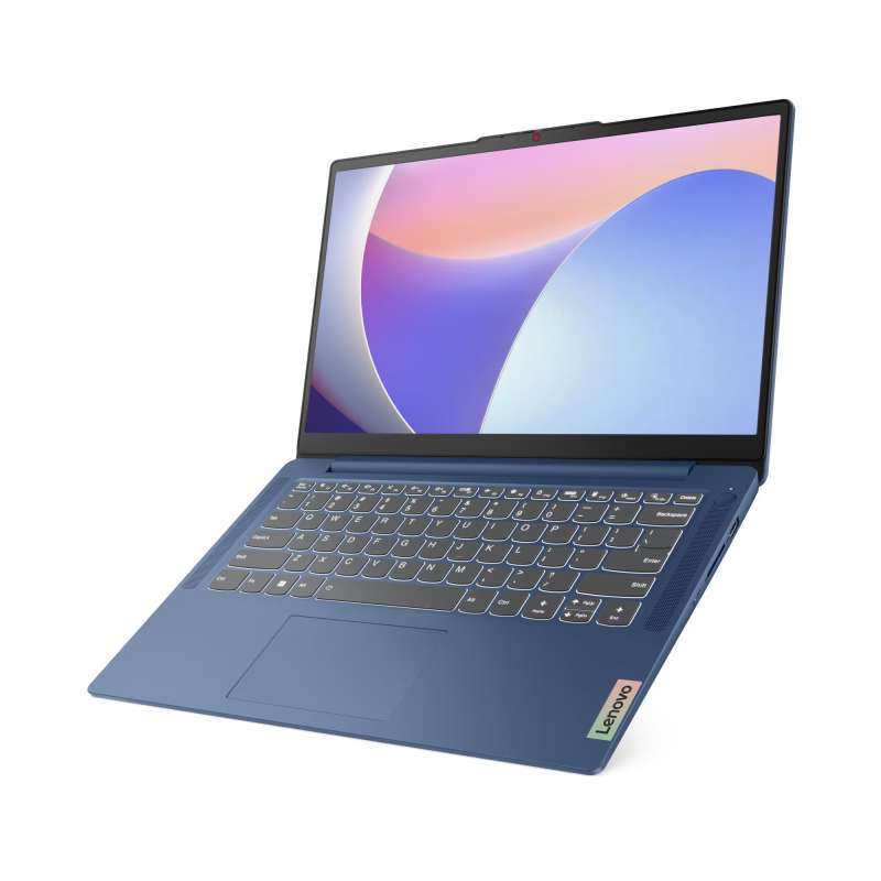 Lenovo IdeaPad Slim 3 14IRU8 dengan Intel Core i3, RAM 8GB, SSD 512GB, dan Layar FHD 14. Ringan dan cocok untuk kebutuhan produktivitas sehari-hari