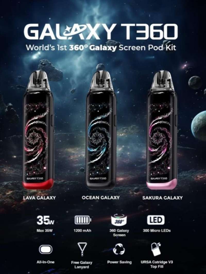 lost vape galaxy 360 Jual GALAXY T360 POD KIT 35W 1200MAH BY LOST VAPE AUTHENTIC - OCEAN GALAXY  - Kota Administrasi Jakarta Utara - Monsterliquid main image 1