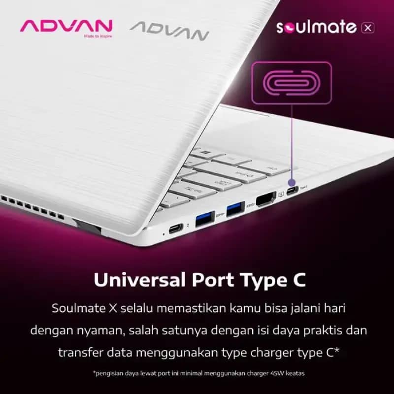 Promo Advan Soulmate X2 Amd Athlon 3020e 8gb Ssd 128gb 14 W11 Diskon 13 ...