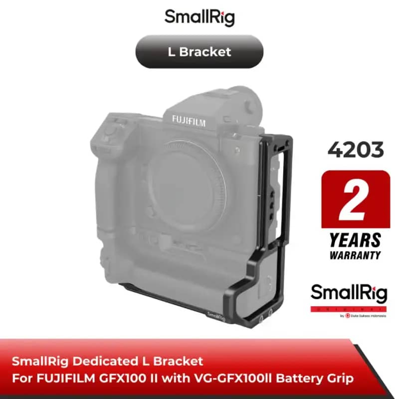 SmallRig Dedicated L Bracket for FUJIFILM GFX100 II with VG-GFX100ll  Battery Grip 4203