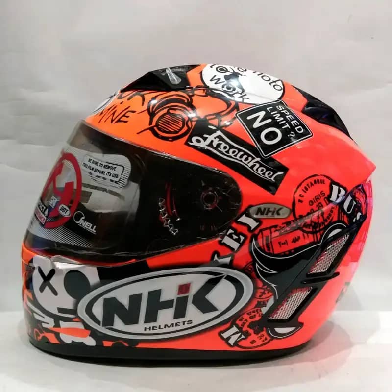 Jual Helm Nhk Terminator Gp Pro Speak Up Orange Flou Helm Full