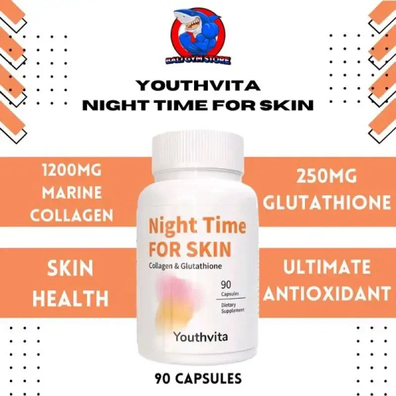 Jual Vitamin Usa Vitamin Night Time For Skin 1200mg Collagen 90 Capsule  With Gaba L Glutathione Kesehatan Kulit Di Seller Bali Gym Store -  Padangsambian-2, Kota Denpasar
