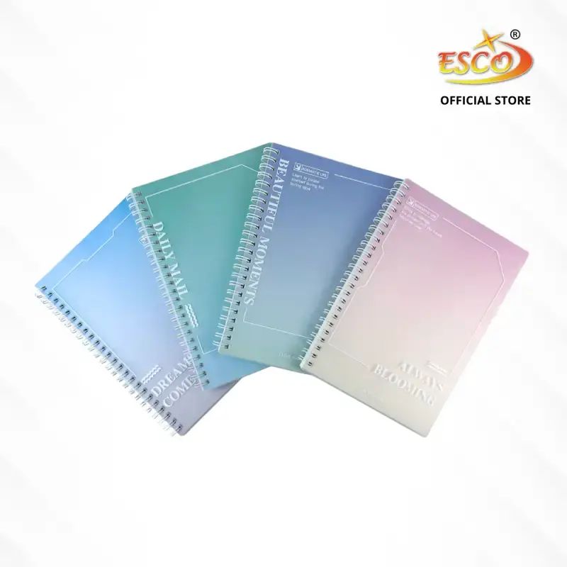 Notebook 020 Promo Esco Notebook Spiral A5 - Buku Catatan 70 Lembar Motif Gradient ...