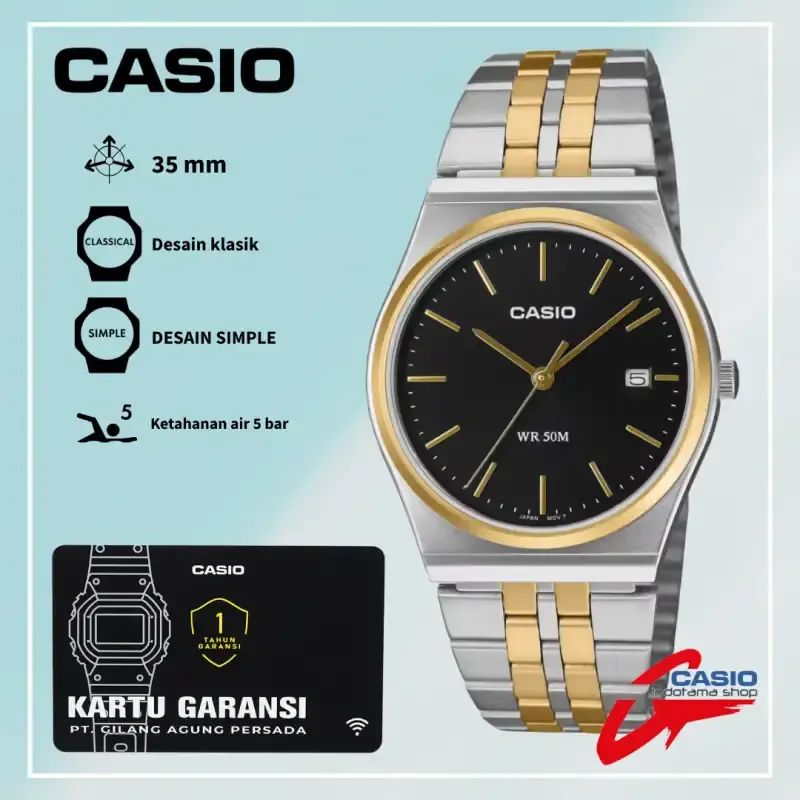 Jam Rashed 145 Promo Jam Tangan Casio Mtp-b145sg-1a Vintage Gold Ion Plated 35 Mm ...