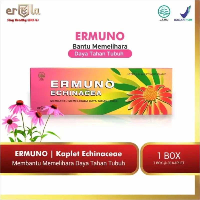Promo Ermuno Box - Suplemen Herbal Echinacea Untuk Daya Tahan Tubuh 30 ...