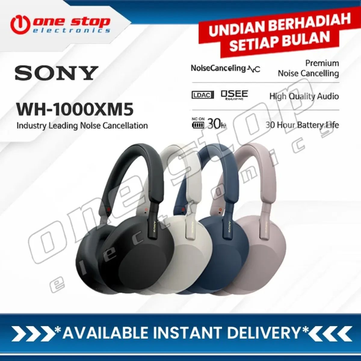 Promo [garansi Resmi] Sony Wh-1000xm5 / Wh1000xm5 / Wh1000 Xm5 
