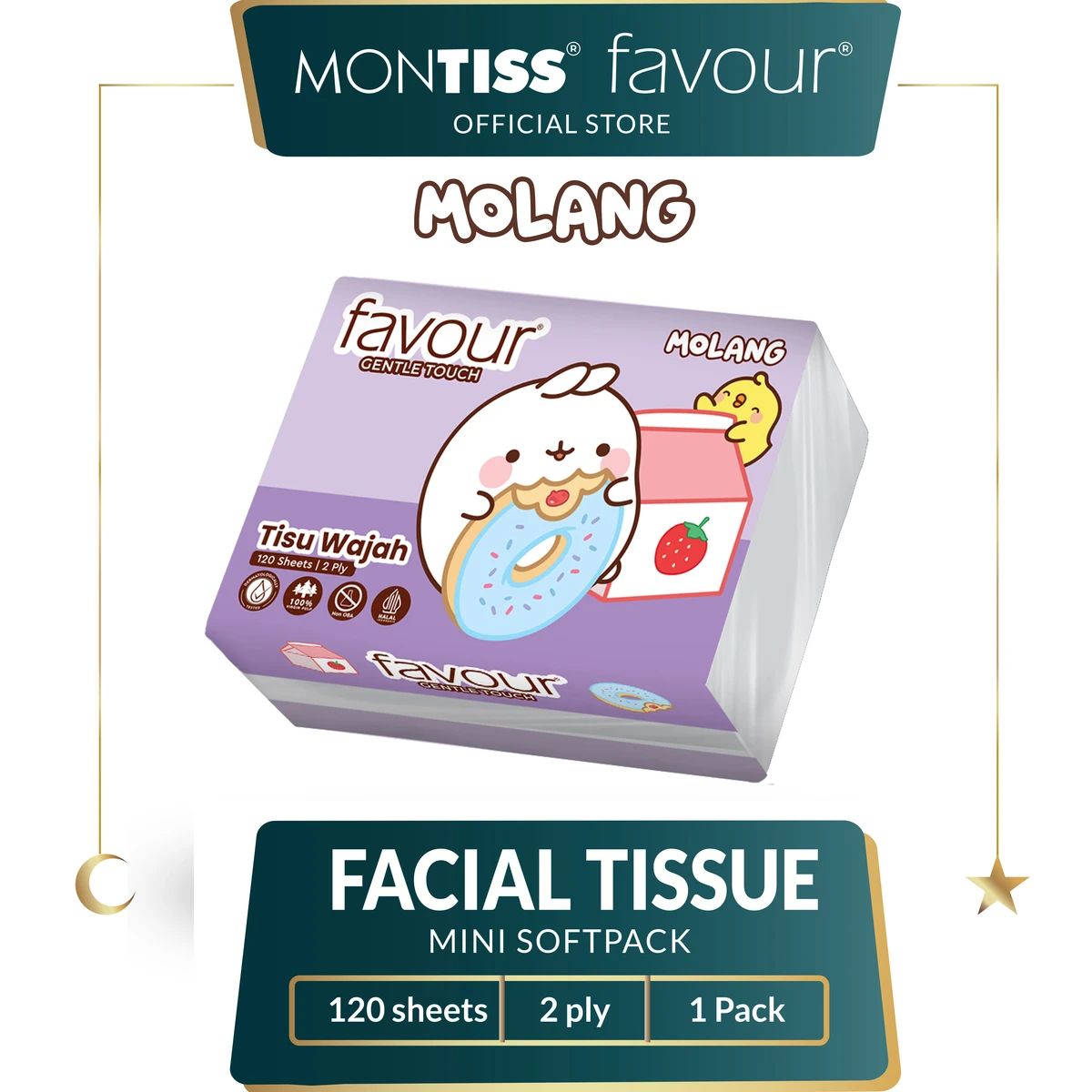 FAVOUR MOLANG MINI SOFTPACK 120`S/96