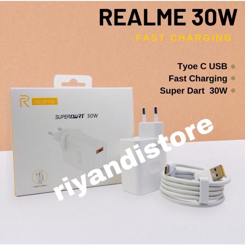 TRAVEL CHARGER REALME 30W Charger Realme type C ORIGINAL REALME 5PRO  PRO NARZO X2 X3 SUPER ZOOM VOOC FAST CHARGING 30W WC0506A3HK