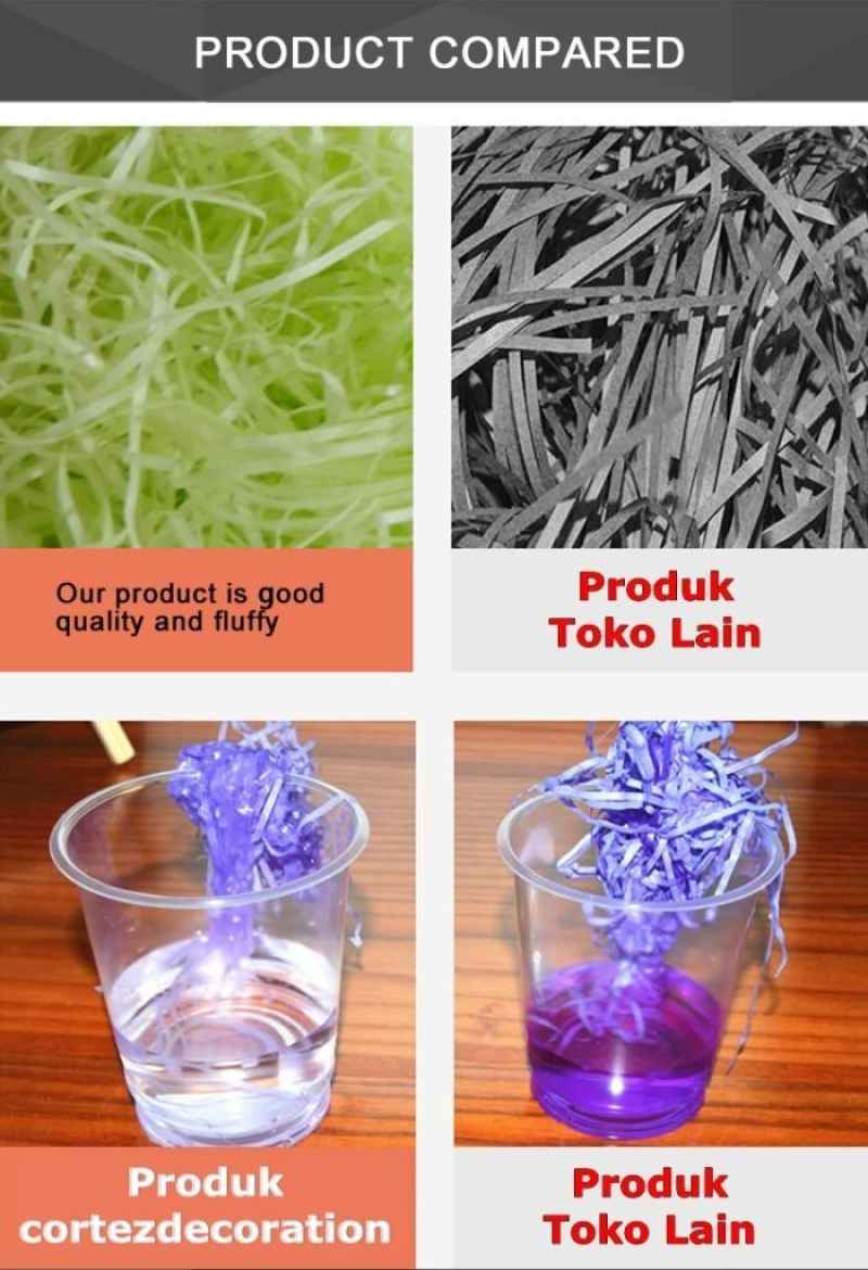 Jual Shredded Paper Kertas Cacah 1 Kg Serut Isi Gift Box Kado Parcel di Seller Cortez Decoration