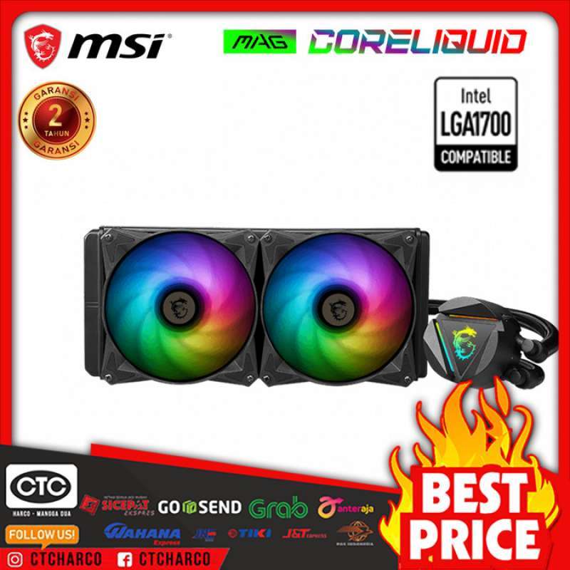 Promo CPU Cooler MSI MAG CORELIQUID 240R V2 ARGB 240MM - AIO Liquid ...