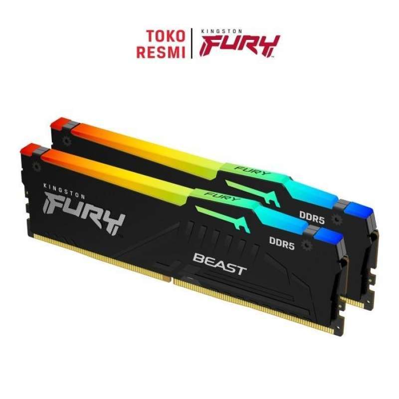 Jual Memory Ram Pc Kingston Fury Beast Ddr5 2x16gb Pc-41600 5200mhz Di ...