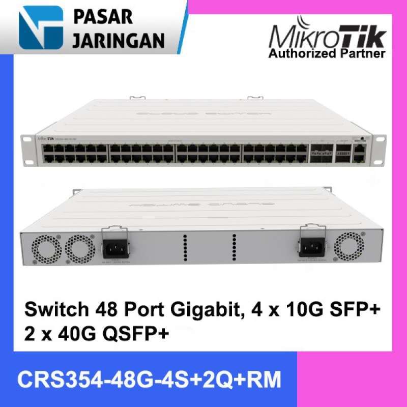 Promo Mikrotik Crs354-48g-4s+2q+rm Cloud Routerboard Switch 48-port ...
