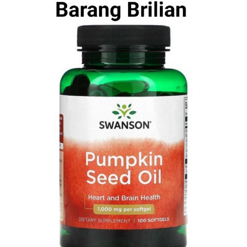 Promo SWANSON Pumpkin Seed Oil 1000mg 100 sofgel for Heart and Brain