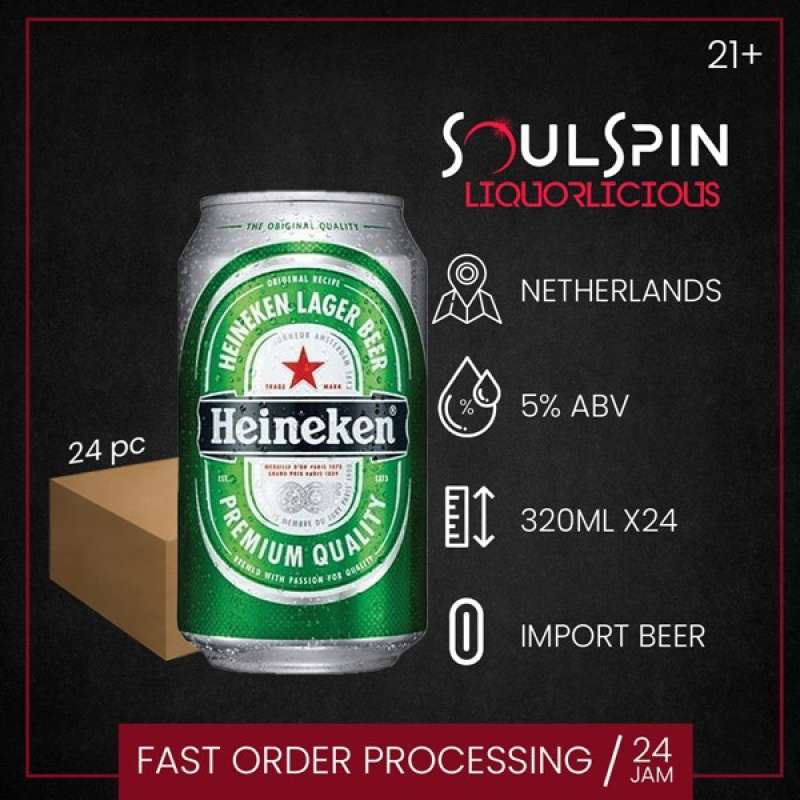 Jual Heineken 320ml [ dus isi 24 kaleng ] di Seller Beer Bros Indonesia Official Store