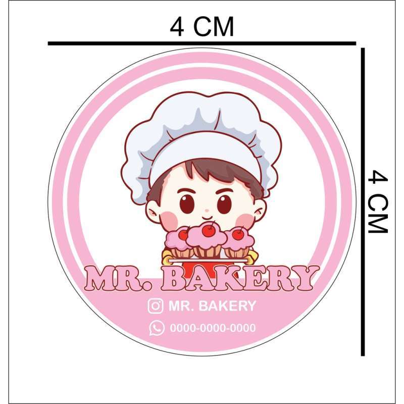 Jual CETAK STIKER LABEL BULAT TOKO OLSHOP KEMASAN PRODUK MAKANAN CUSTOM