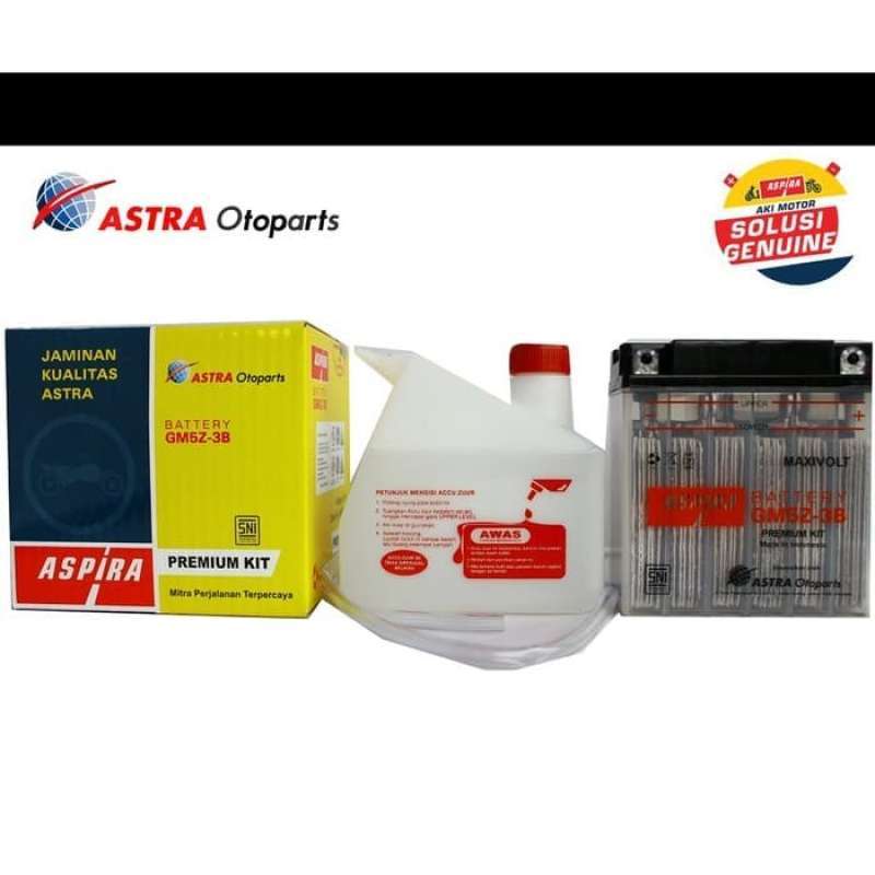 Promo Aki Motor Suzuki SHOGUN SMASH TITAN ASPIRA GM5Z-3B PREMIUM KIT