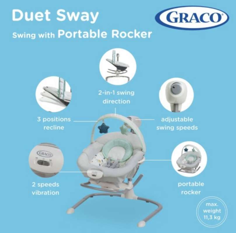 Promo Graco Duet Sway With Portable Rocker / Ayunan Bayi Graco Diskon ...