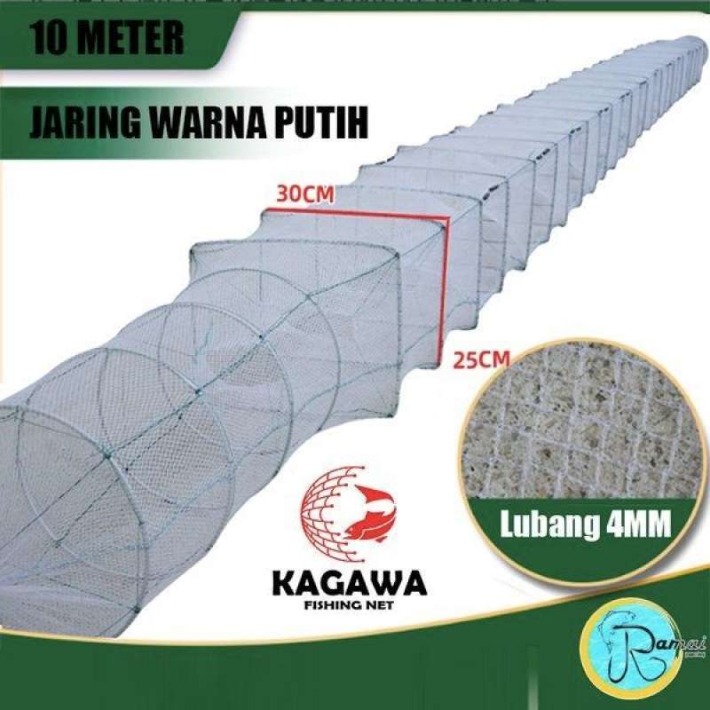 Promo Jala Udang Jaring Udang Bubu Naga 10M Putih Kagawa Fishing Net