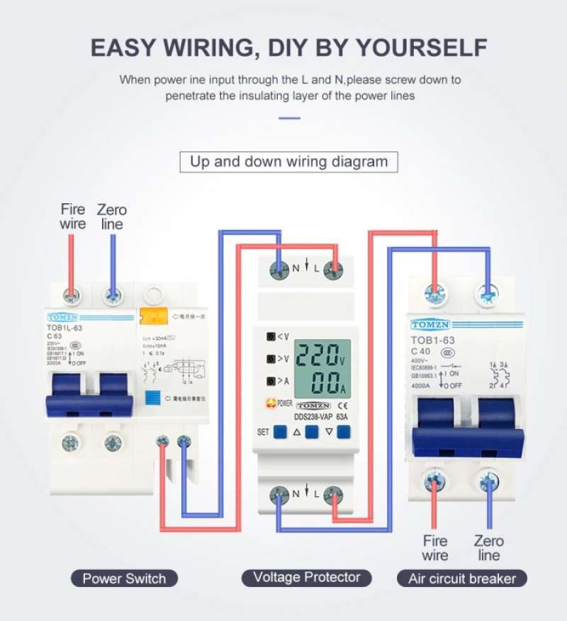 Promo [80a] All In One Electricity Protector & Meter Adj Voltage ...