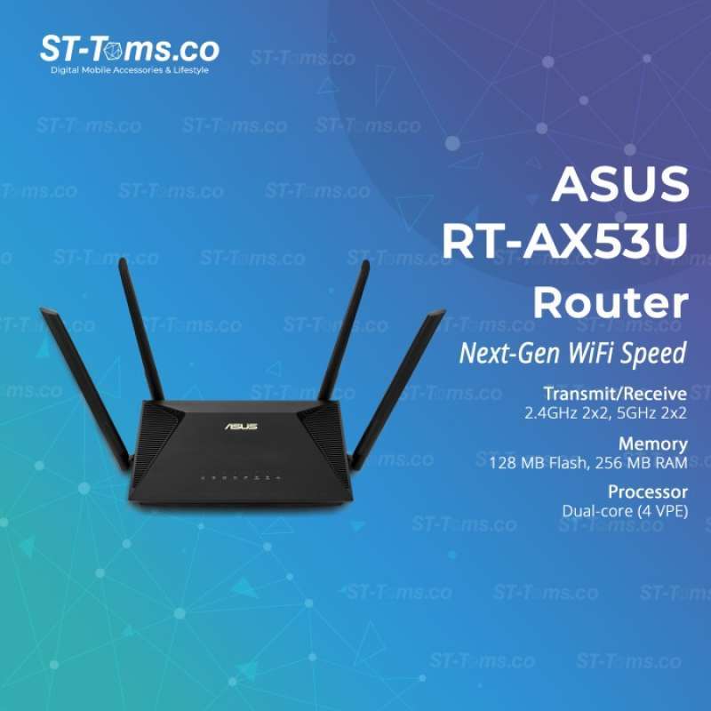 Routeur Wifi 6 Asus RT-AX53U - AX1800 Dual Band - Ouvert Jamais Utilisé