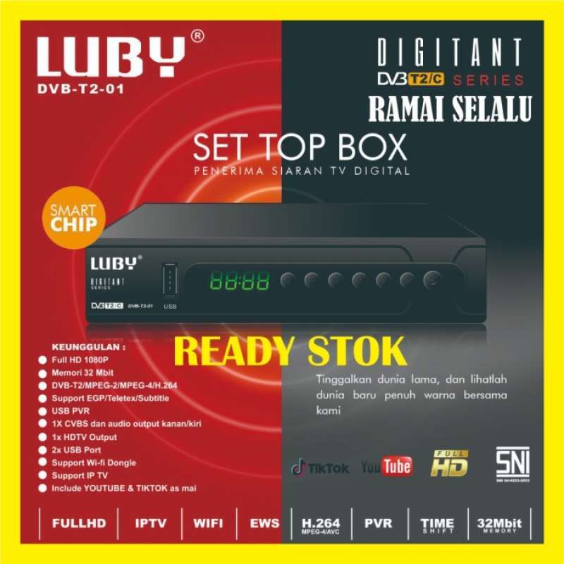 Jual Set Top Box Luby Digital T201 Full HD SNI Original di Seller