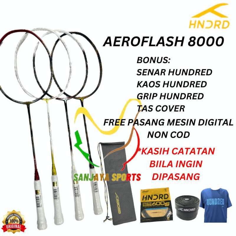 Promo Raket Badminton Hundred Aeroflash 8000 Attk Ctrl Zoom Aero Flash ...
