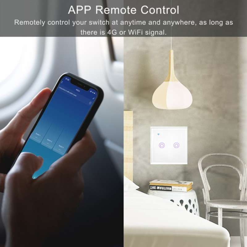 Promo Smart Wall Switch Light Touch Wifi Ad51 / Saklar Dinding Sentuh ...
