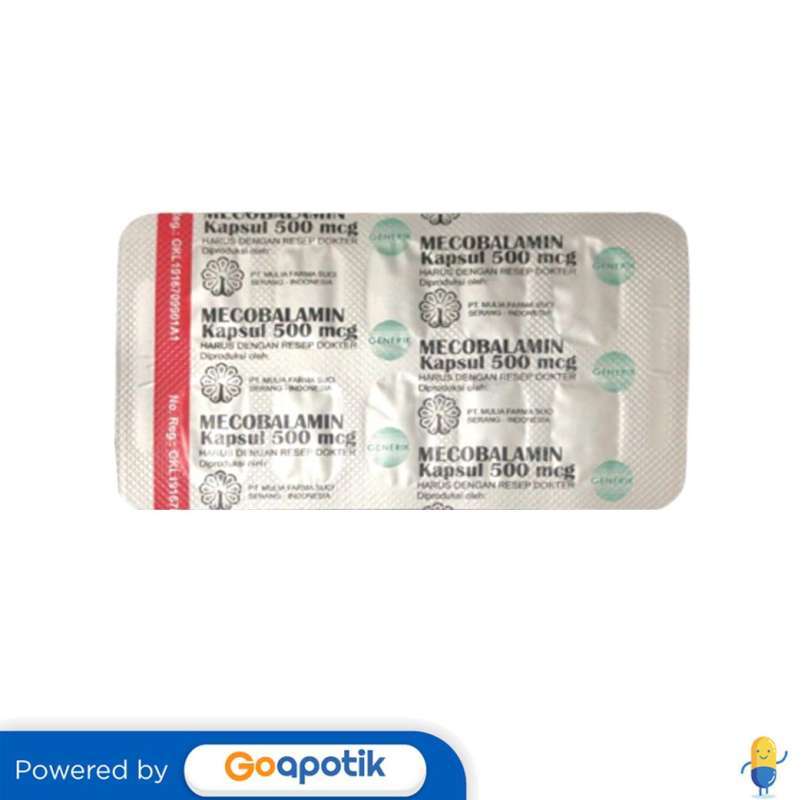 Jual Mecobalamin Mulia 500 Mcg Strip 10 Kapsul Di Seller Apotek Jati
