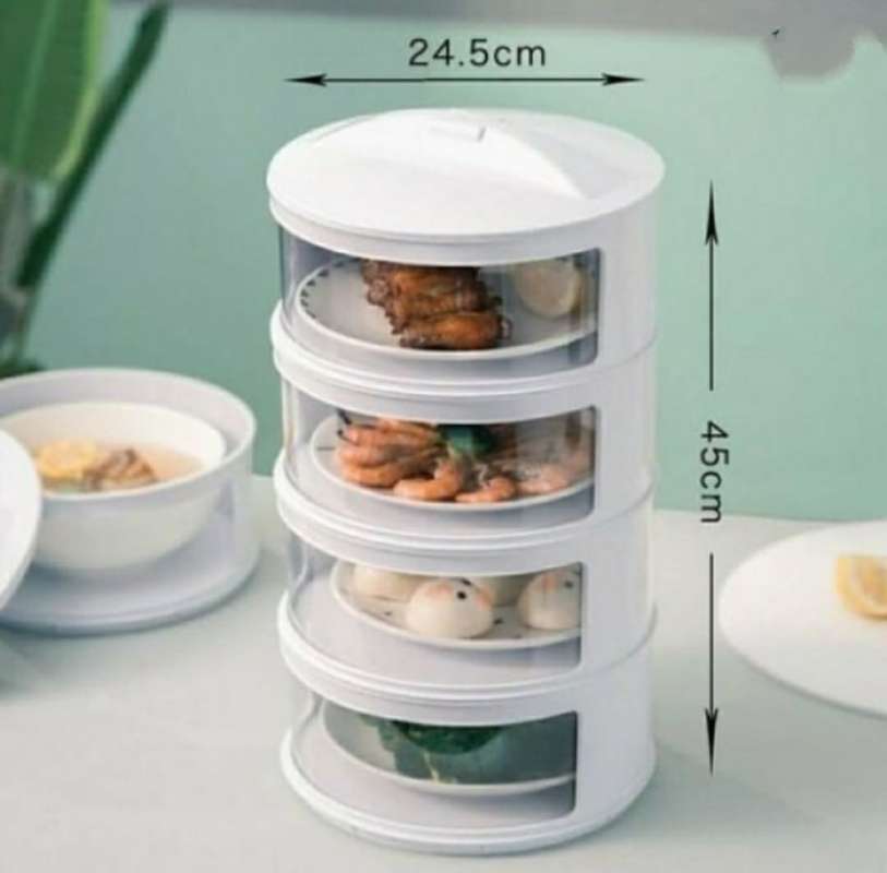 Promo Rak Makanan 4 Susun / Penutup Makanan 4 Susun Bahan Tebal Diskon