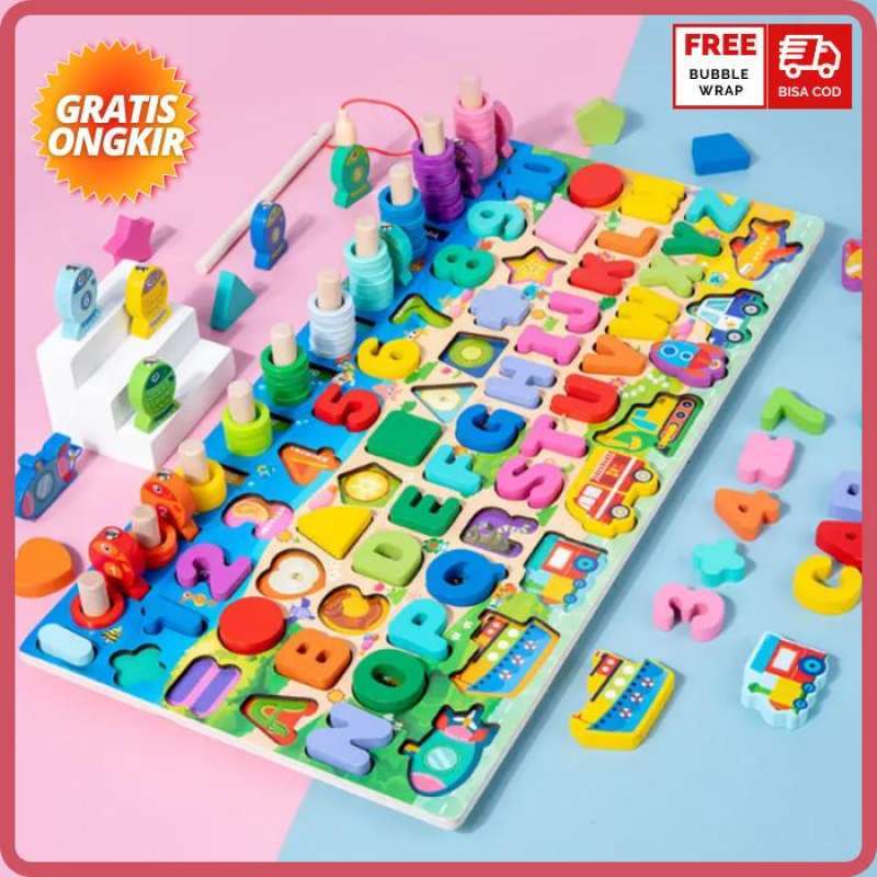 Jual Mainan Edukasi Anak Bayi Balita 2 3 Tahun Puzzle Papan Kayu