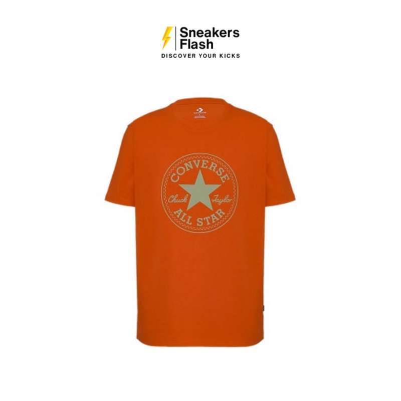 Converse t shirt mens orange sale