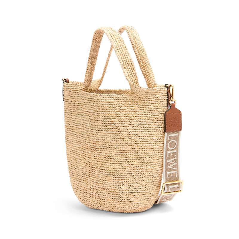 LOE 30 SLIT BAG IN COLORFUL RAFFIA AND CALFSKIN