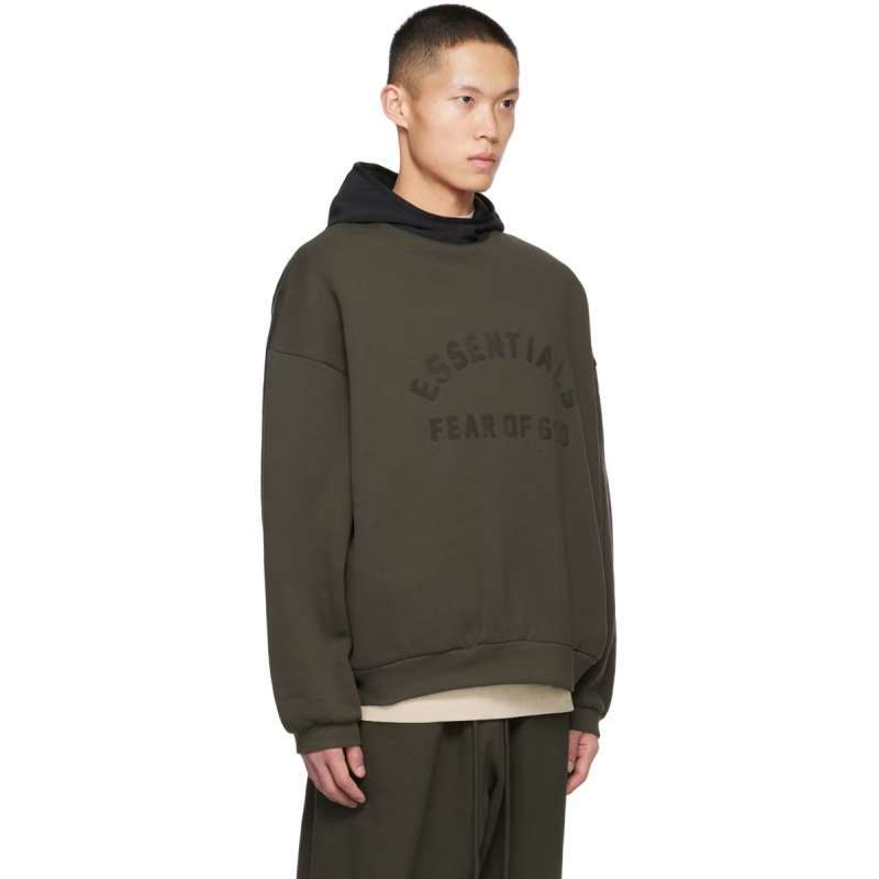 Fear of God Essentials Nylon Fleece Hoodie Jet Black/Jet Black