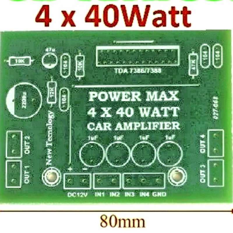 Promo Kit Power Amplifier Toshiba 4 Channel BTL Stereo plus Heatsink