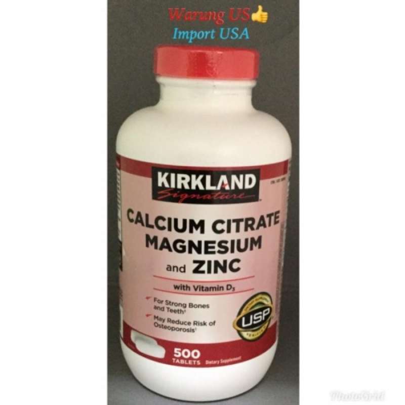 Promo Kirkland Calcium Citrate Magnesium Zinc (t USA) 500tablets Diskon ...