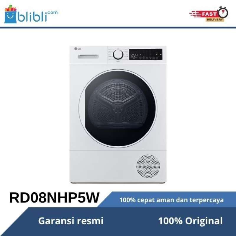 Promo Lg Dryer Rd08nhp5w Mesin Cuci Pengering 8kg Heat Pump New