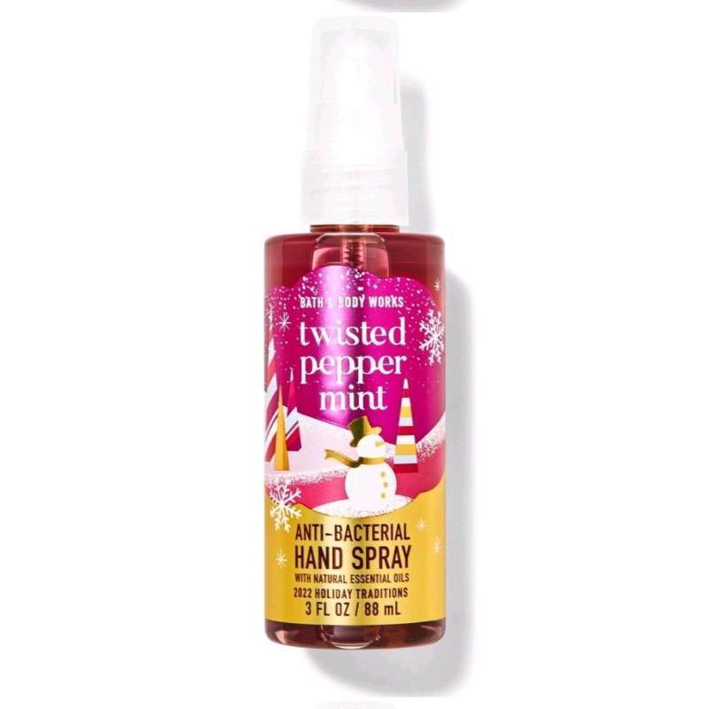 BBW TWISTED PEPPERMINT ANTI BACTERIAL HAND SPRAY 88 ML