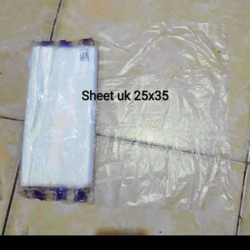 Promo Plastik Sheet Uk 25 X 35 ( Isi 5 Bks ) Plastik Lembaran , Alas