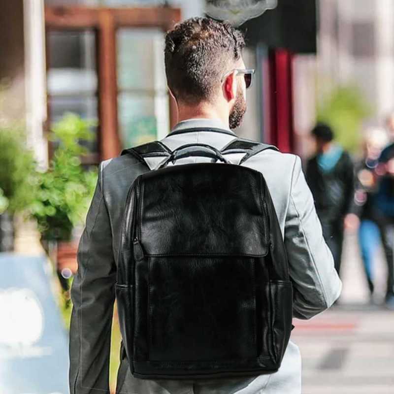 HERALD Tas Ransel Kulit Vintage Leather Backpack